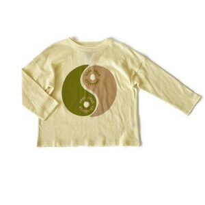 Little urban apparel yin yang cool calm collected long sleeve cotton linen 2-3 Y